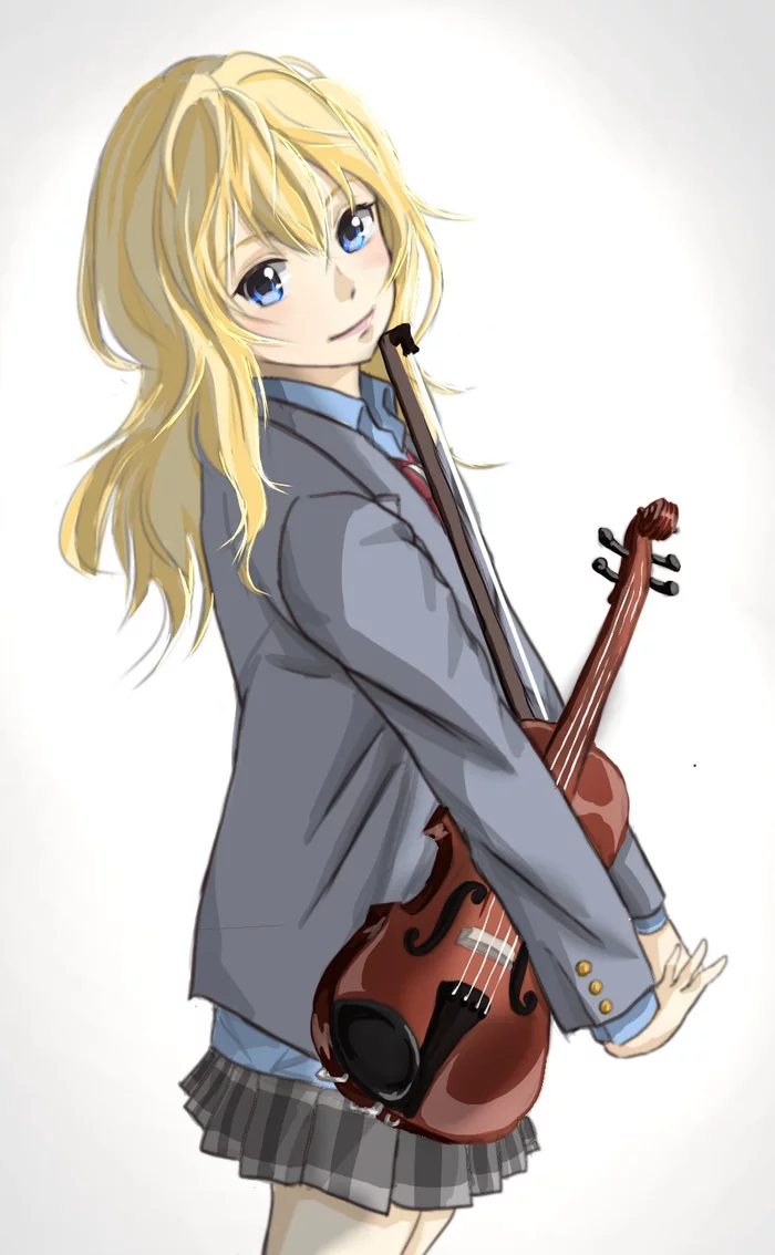 Kao-chan - Anime, Shigatsu wa Kimi no Uso, Miyazono kaori, Anime art