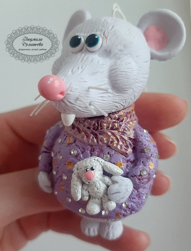 New Year's toys: rats or mice? - New Year, Presents, Needlework without process, Creation, Handmade, Christmas decorations, Longpost