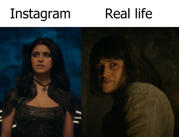 Yennefer on Instagram and in real life - Witcher, Picture with text, Yennefer, Serials, Netflix, Spoiler