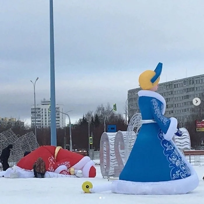 New Year started early - New Year, Father Frost, Celebration, Holidays, Naberezhnye Chelny