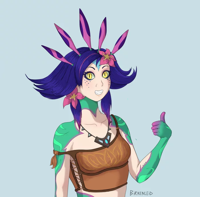 Нико - Моё, League of Legends, Neeko, Цифровой рисунок