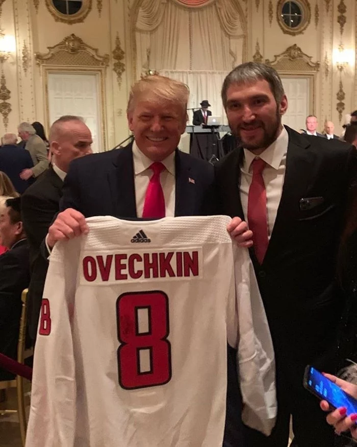 Alexander Ovechkin with a fan - Alexander Ovechkin, Donald Trump, Sport, Hockey, Nhl