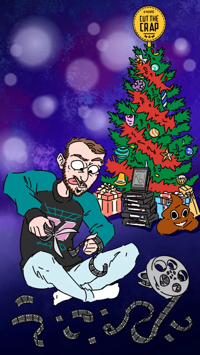 Festive Catcrab with: - My, Cut the crap, Bloggers, Youtube, Drawing, Art, Fan art, New Year, Mood