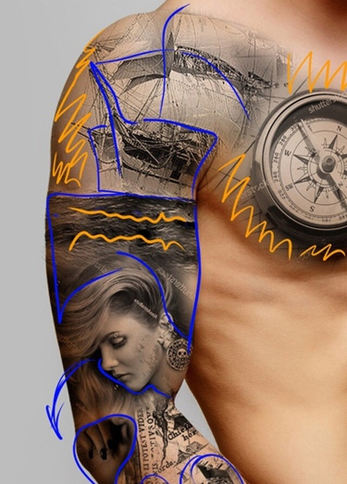 О визуальном восприятии и читаемости татуировки на теле Татуировщик, Образование, Эскиз, Длиннопост