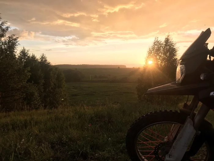 Summer rides - My, Dobroe-Enduro, Moto, Sunset, Moment, Nature