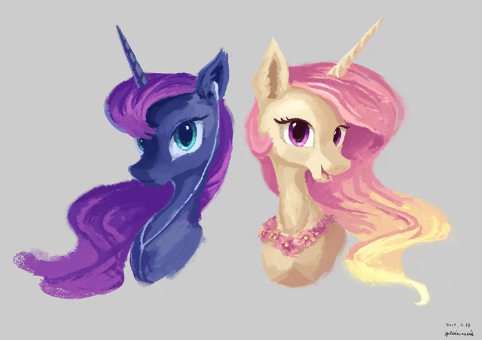 Two princesses - My little pony, Princess luna, Princess celestia, Plainoasis