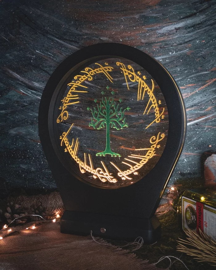 Night light of omnipotence - My, Night light, Lamp, Lord of the Rings, Tolkien, CNC, Longpost