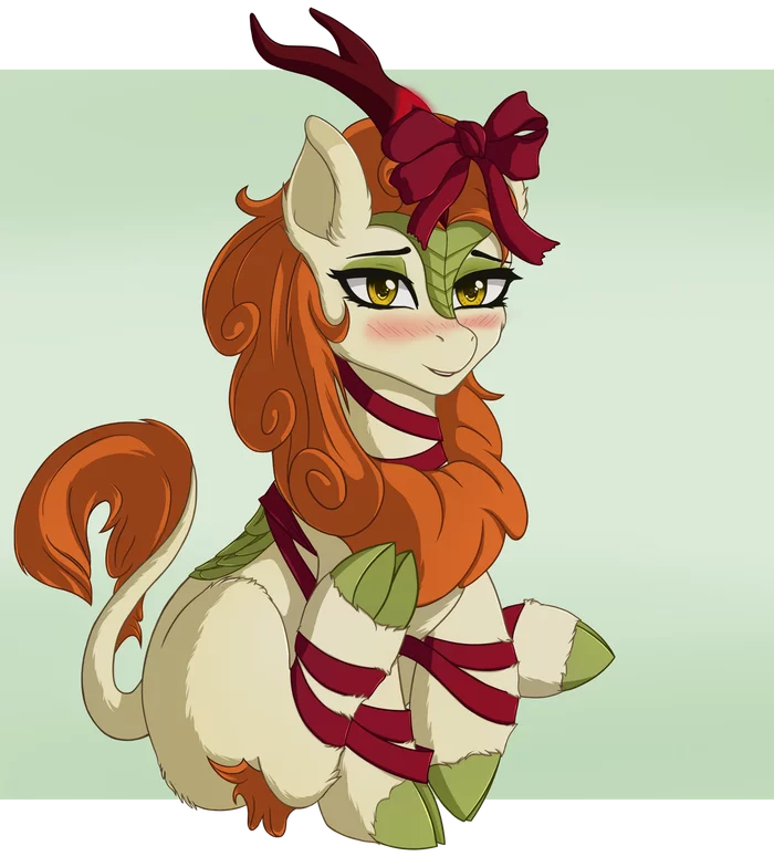 Fluffy and flammable gift - My little pony, PonyArt, Autumn blaze, MLP Kirin