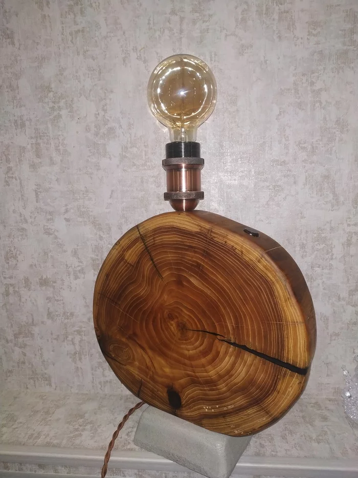 Reading lamp - Needlework with process, Longpost, Video, Desk lamp, Edison's lamp, Lamp, Karagach, Saw, My