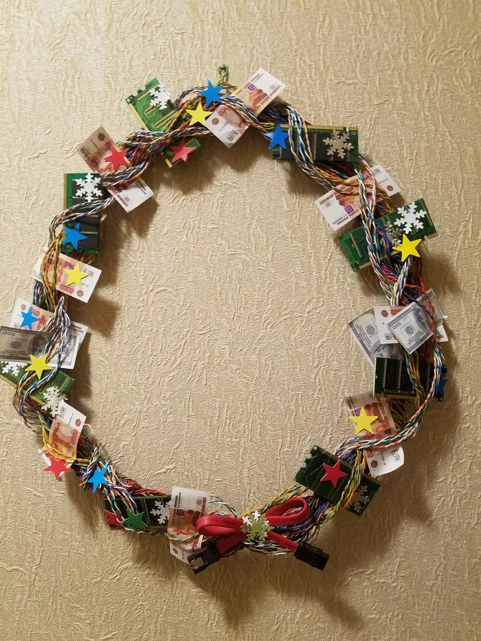 IT specialist's New Year's wreath - My, New Year, Christmas wreath, IT