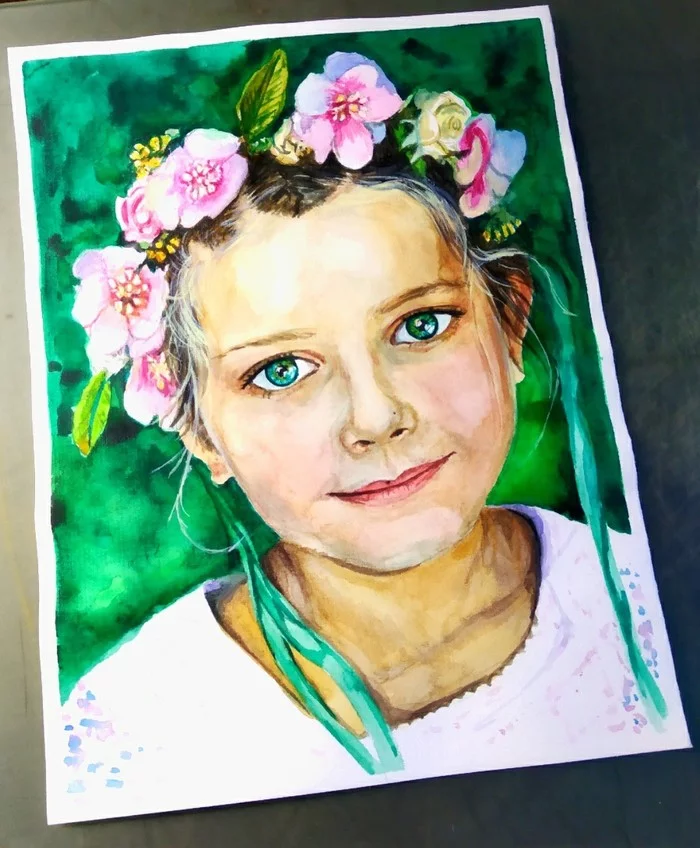 Portrait watercolor - My, Watercolor, Drawing, Art, Painting, Portrait