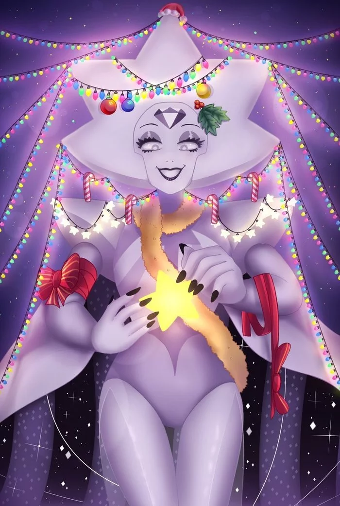 Christmas tree from White Diamond - Steven universe, New Year, Cartoons, Art, White Diamond