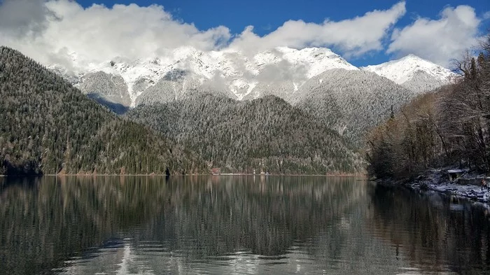 Like a photo wallpaper - My, Ritsa, Abkhazia, The photo, Nature, Lake