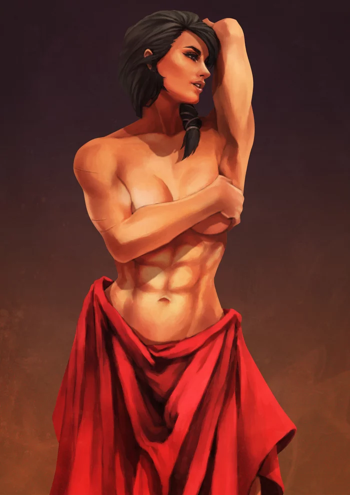 Kassandra - NSFW, Monorirogue, Art, Strong girl, Cassandra, Assassins creed, Assassins creed odyssey, Girls