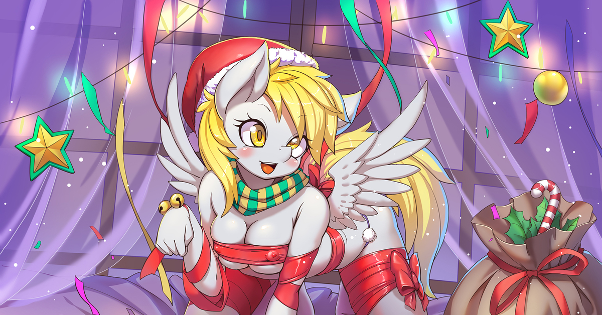 Merry Christmas, My Little Pony, Derpy Hooves, MLP Suggestive, Антро 