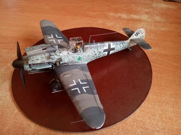 Herr Gustav. - My, Stand modeling, Prefabricated model, Aircraft modeling, The Second World War, Luftwaffe, Fighter, Messerschmitt, Longpost