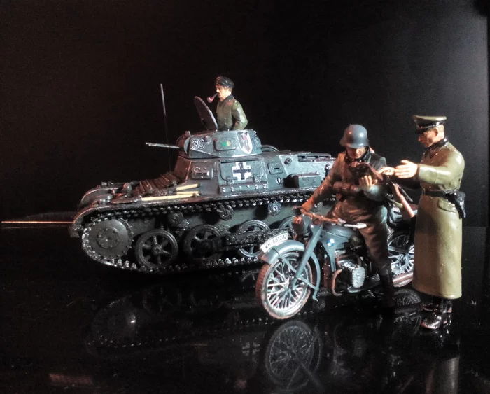 First Panzer. - My, Stand modeling, Modeling, Prefabricated model, Tanks, The Second World War, Wehrmacht, Longpost, Panzerkampfwagen