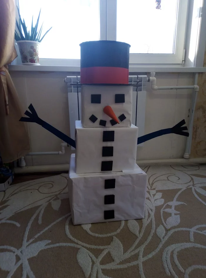 Another renegade snowman - My, snowman, Square