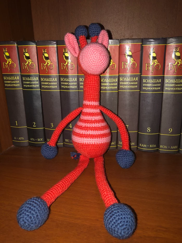 Amigurusha Giraffe - My, Amigurumi, Toys, Longpost, Knitting