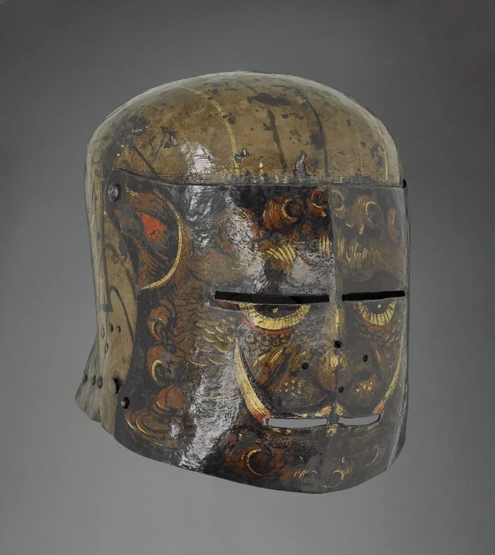 Inedible salad - History (science), Helmet, Germany, 16th century, Longpost