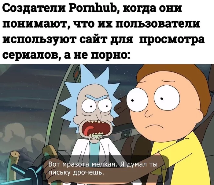 TV Shows & Pornhub - NSFW, Picture with text, Memes, Rick and Morty, Humor