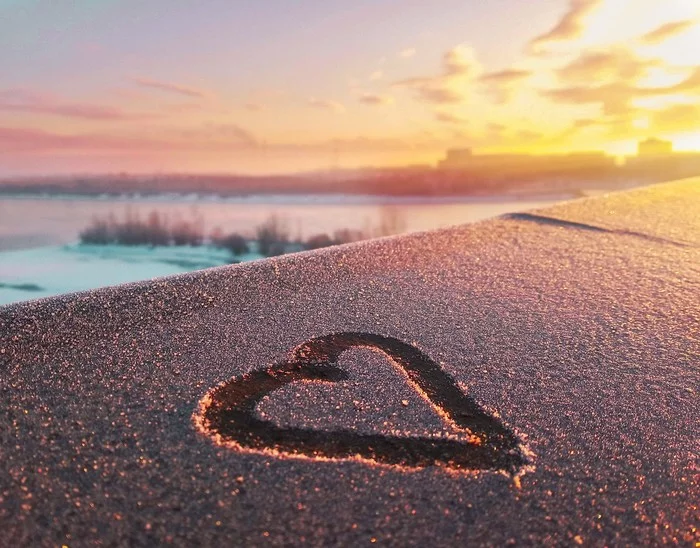 Love... for winter - My, Mobile photography, The photo, Love, Krasnoyarsk