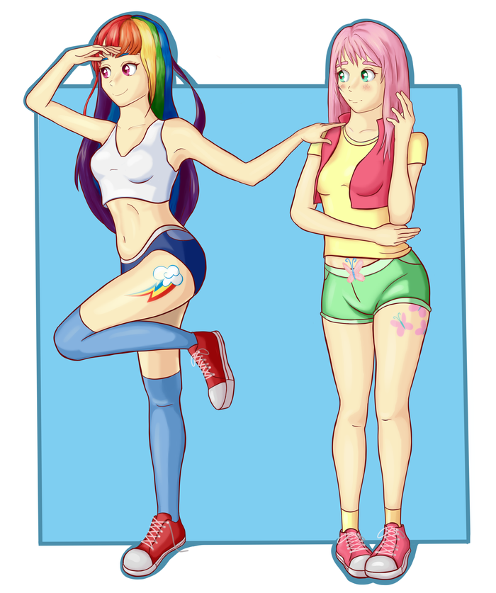 Rainbowdash and fluttershy My Little Pony, Rainbow Dash, Fluttershy, , , 