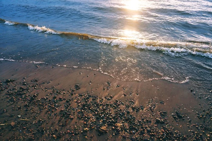 Winter on the Gulf of Finland - My, Winter, The Gulf of Finland, Nature, Leningrad region, Komarovo, Water, Sunset, Longpost