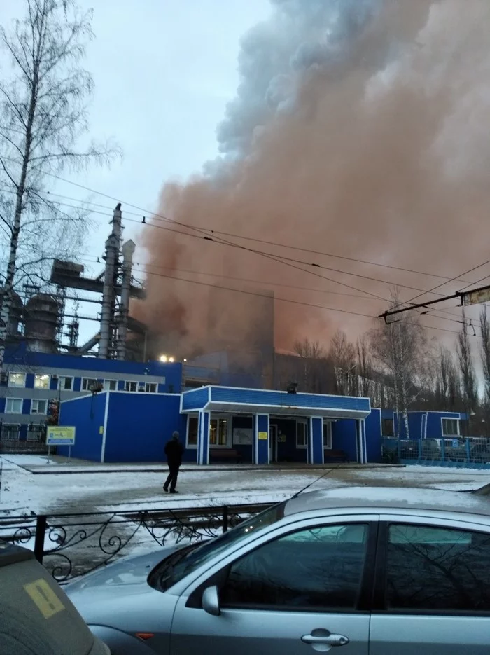 Blast furnace No. 6. Morning of January 6 in Lipetsk - My, Ecology, Nlmk