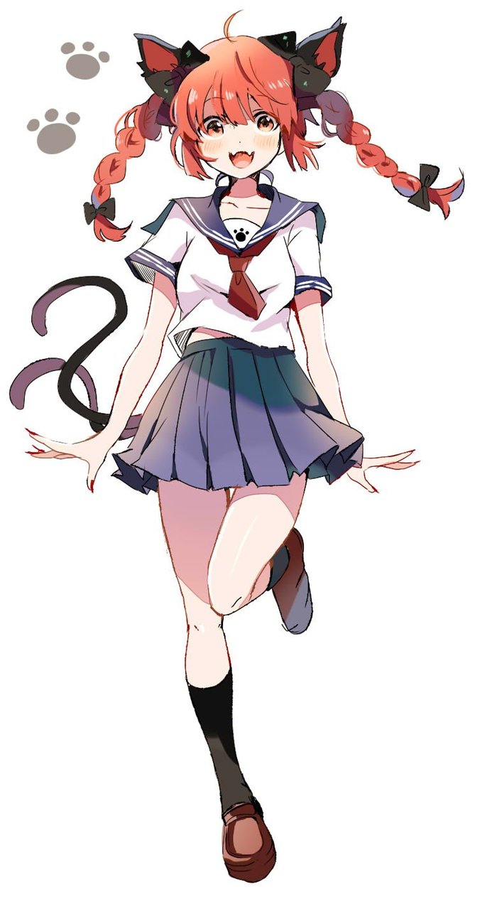 Rin , Anime Art, Touhou, Kaenbyou Rin, Satoupote