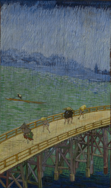 Van Gogh could not - My, Treatment, Photoshop, van Gogh, Japan, Ukiyo-e, Color correction, GIF, Longpost