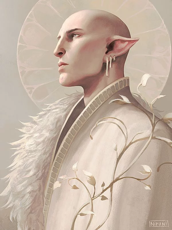 White wolf - Dragon age inquisition, Solas, Drawing