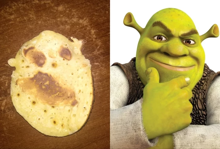 When you decide to bake pancakes, but you end up with Shrek :D - My, Shrek, Pancakes, Pancake, Preparation