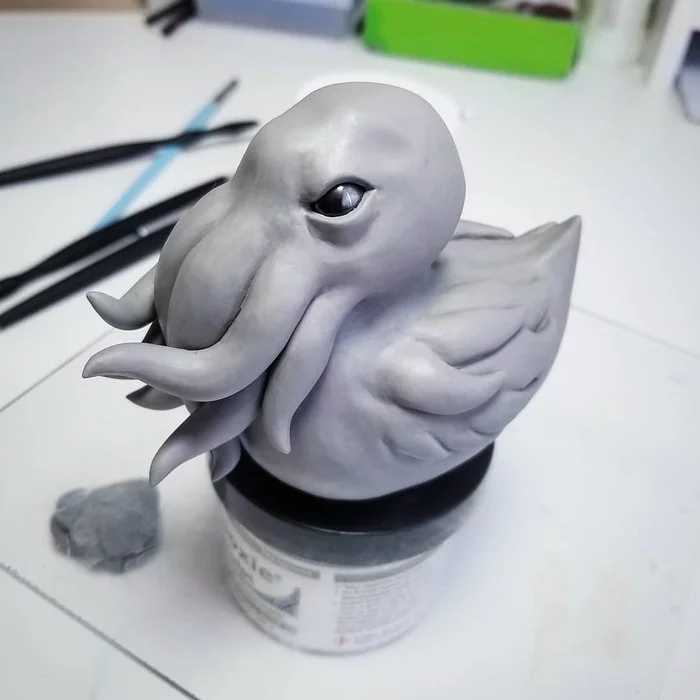 Quack - Sculpture, Cthulhu, Duck