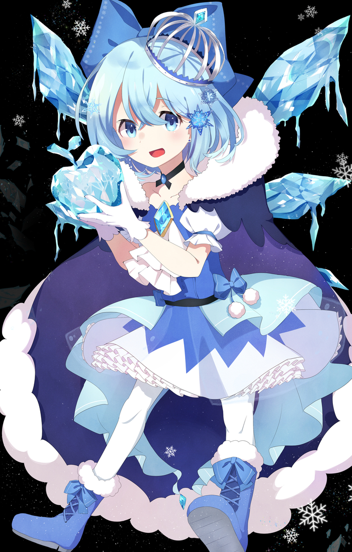 Ice queen Touhou, Cirno, Anime Art, ,  