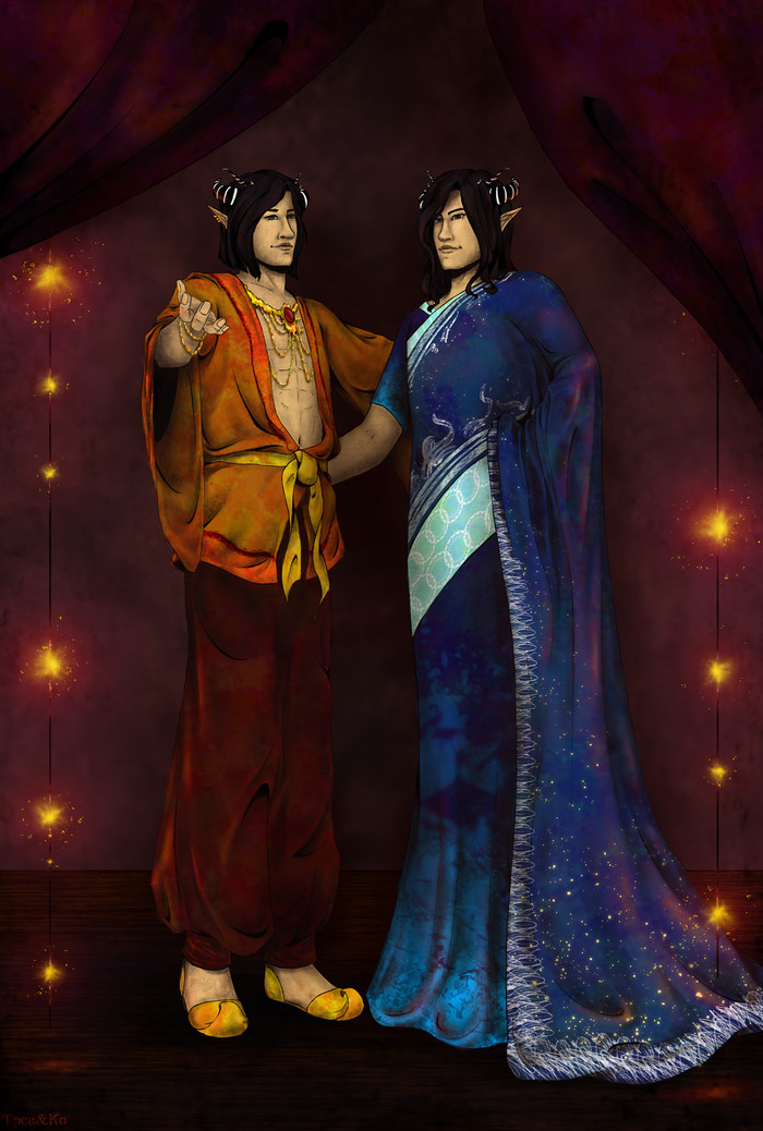 Теневые близнецы Арт, Цифровой рисунок, Фэнтези, Рисунок