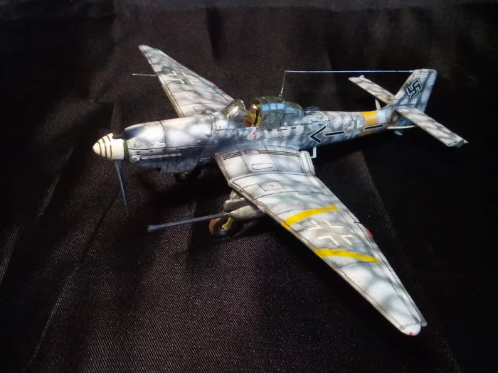 Bird with a gun. Junkers Ju-87 G-2 Stuka - My, Stand modeling, Aircraft modeling, Modeling, Prefabricated model, The Second World War, Junkers, Longpost