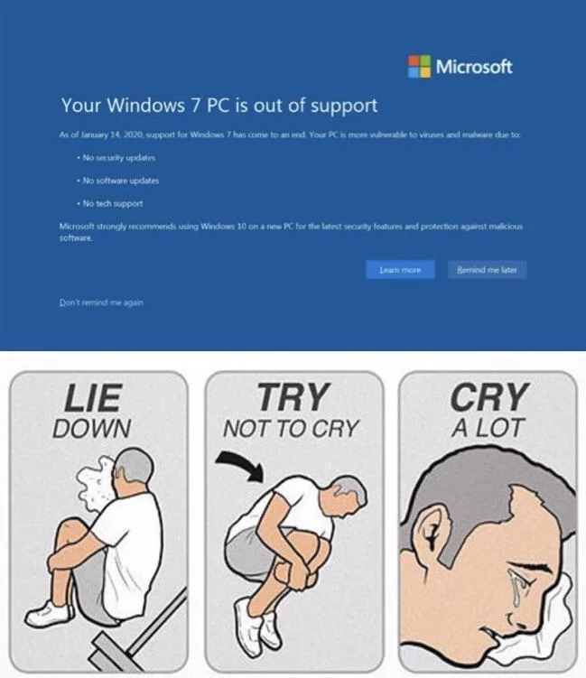 Press F to pay respect - Windows 7, Press F to pay respects