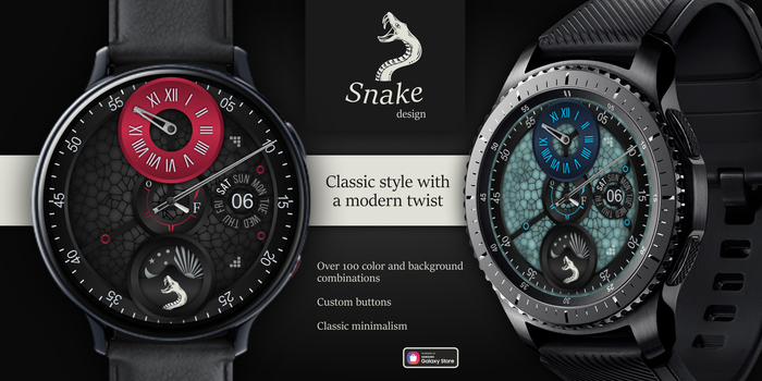 Snake-   Samsung Watch , Samsung galaxy Watch,  , Watchface, Samsung, Galaxy Watch