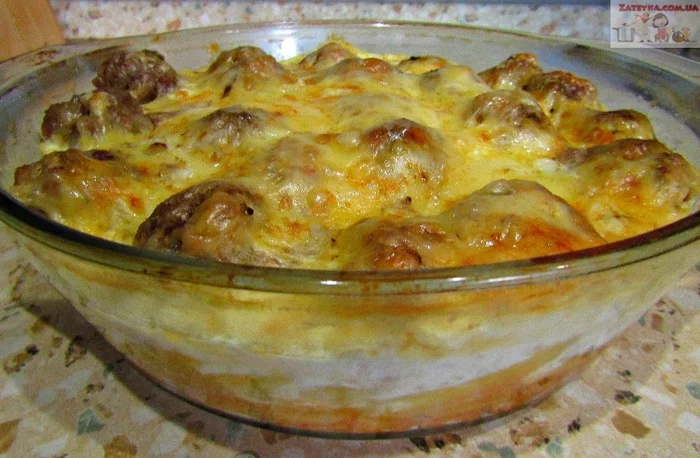 Макароны с мясными фрикадельками в духовке Кулинария, Видео рецепт, Макароны, Фрикадельки, Духовка, Видео, Длиннопост, Рецепт