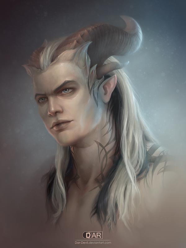 Dragon Age fan-art: qunari OC