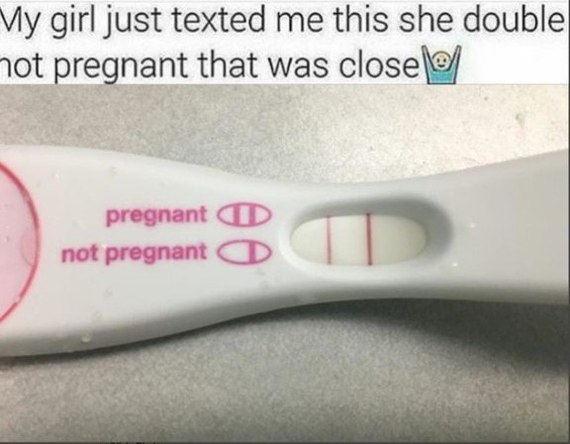 Carried away - Pregnancy test, Luck, Humor