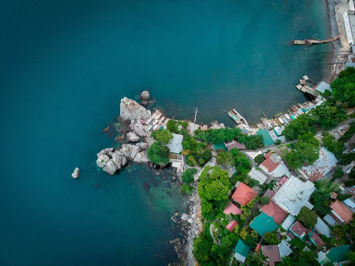 Chekhov's dacha in Gurzuf - a place of paradise - Crimea - My, Crimea, Yalta, Gurzuf, Aerial photography, The photo, Beach, Museum