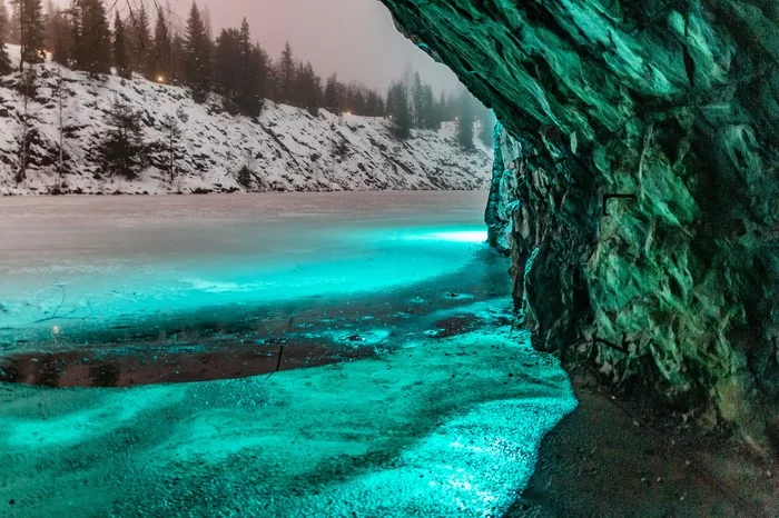 Marble quarry in Ruskeala - Ruskeala, Marble quarry, Карелия