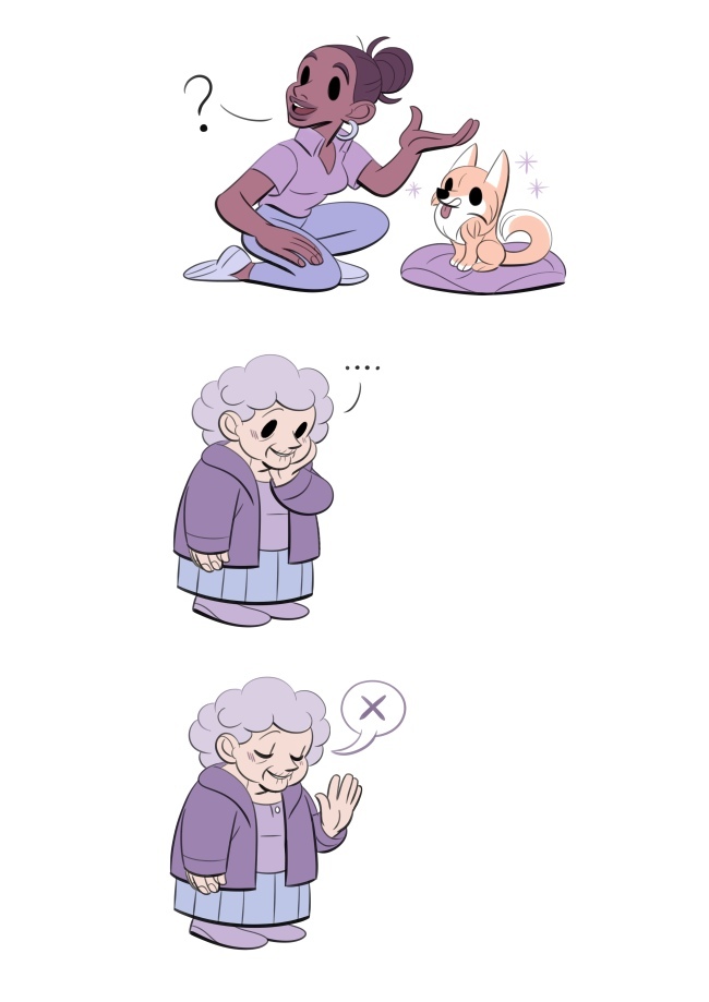 Amazing couple - Comics, Dog, Old lady, friendship, Longpost