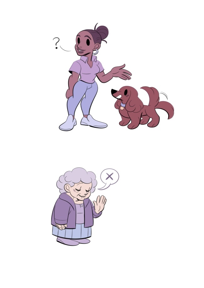 Amazing couple - Comics, Dog, Old lady, friendship, Longpost