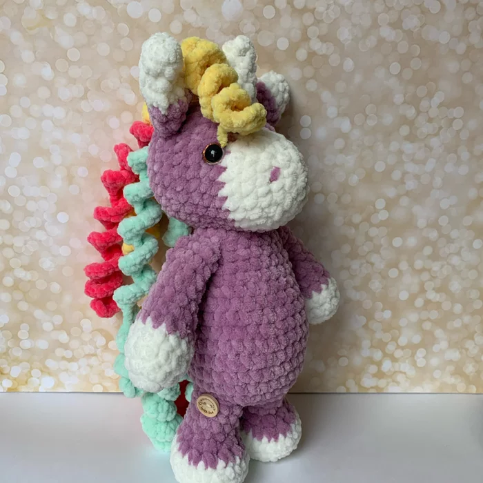 New unicorn and cat gentleman - My, Knitted toys, Unicorn, cat, Needlework without process, Longpost