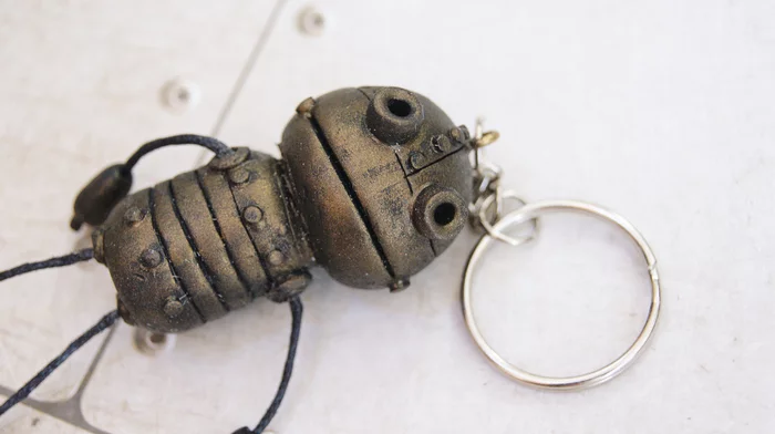 Keychain machinarium - My, Machinarium, Steampunk, Mechanism, Polymer clay, Handmade, Keychain, Presents, Robot, Longpost