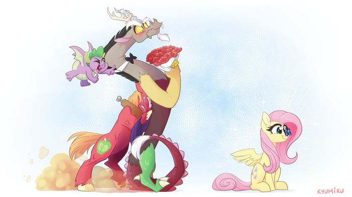 A whole life that we weren't shown - Spike, Big Macintosh, Fluttershy, My little pony, MLP Discord