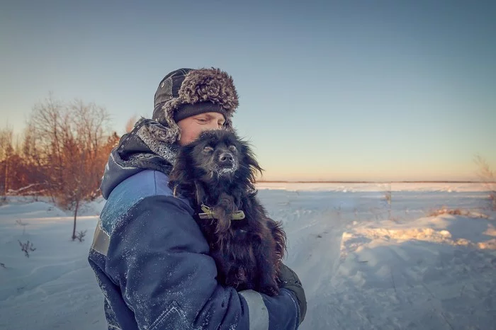 Cold - My, Beginning photographer, Dog, Portrait, Winter, Canon 70d, freezing, Tobolsk